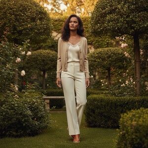 Akris Punto 100% Cotton Beige Cardigan – Women’s Size S | Luxury Knitwear